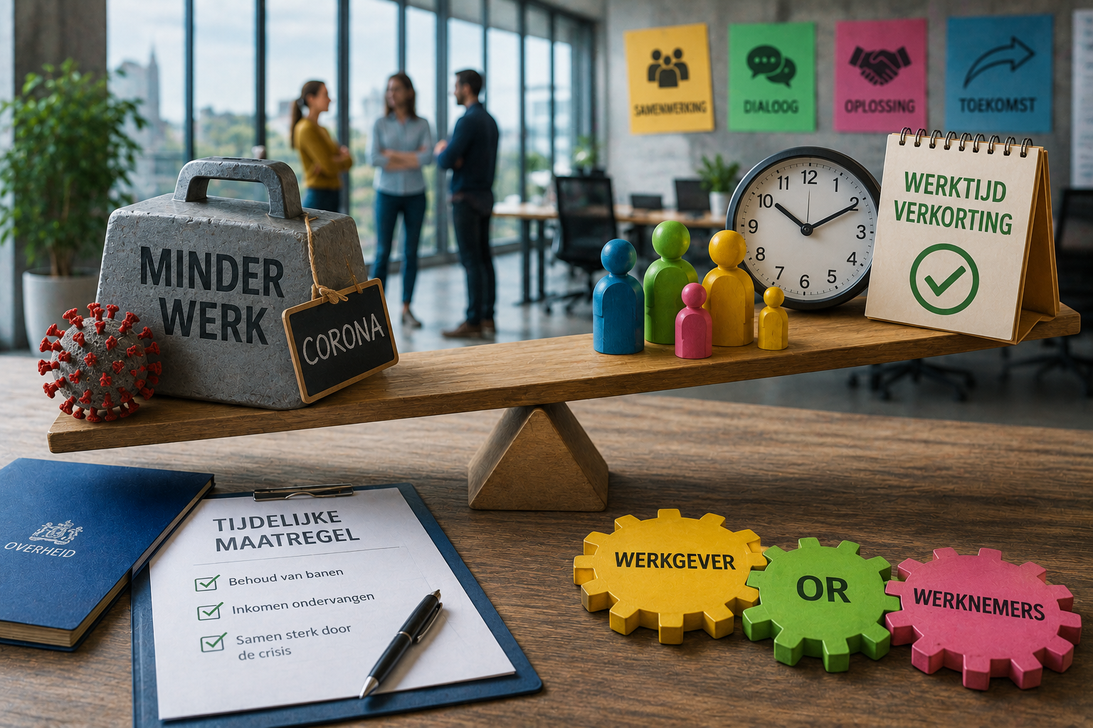 De coronamaatregel op werktijdverkorting