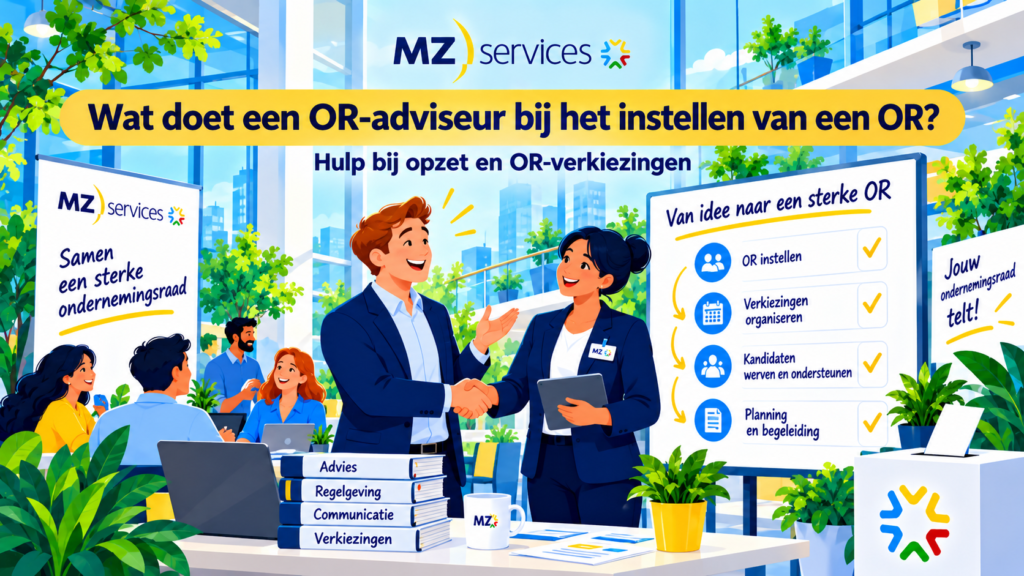Wat doet een OR-adviseur bij het instellen van een OR?